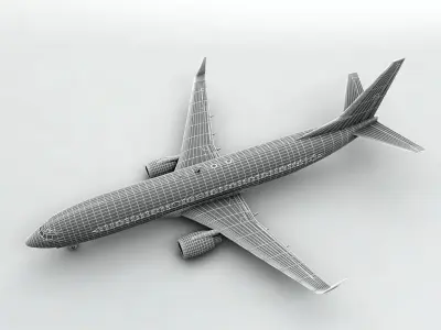 Boeing 737-800 NG Airliner - Continental  Airlines 3D model