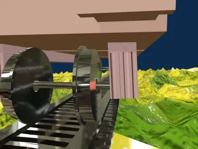 Game Ready 3d Train house in sky screenshots Low-poly 3D model