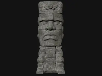 Large Tiki Stone Head 3D print model