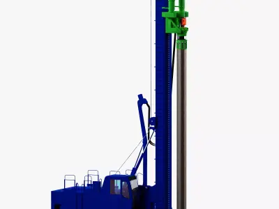 Drilling Rig Low-poly 3D model-Nissha DHJ45 Low-poly 3D model