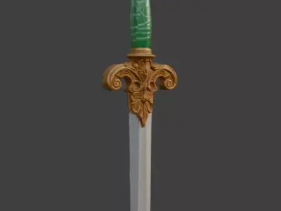 Jade Fantasy Dagger 3D model