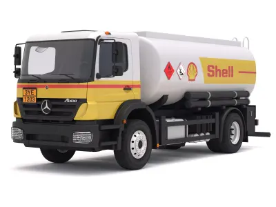 Mercedes-Benz Axor Shell Truck Tanker 3D model