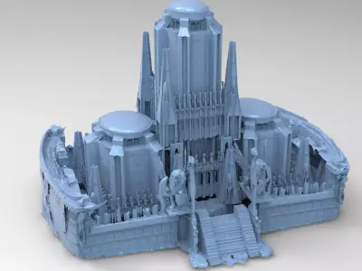 Aqua dome temple 3D model