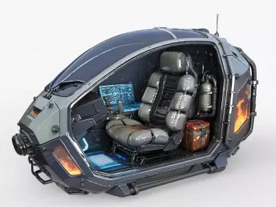 Spacecraft Cockpit 2 High Detail 3D model