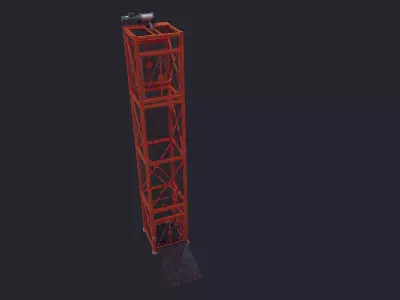 Construction Lift Low-poly 3D model