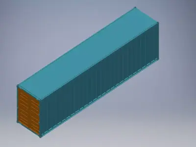 40 ft container 3d model 3D model