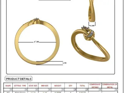 50 LADIES RING  3D print model