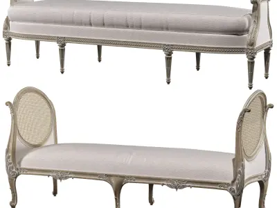 english bench 3D model