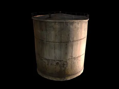 Old Water Tank Low-poly 3D model purchase
