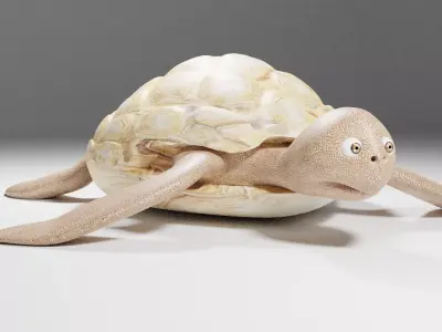 Turtle figurine Free low-poly 3D model