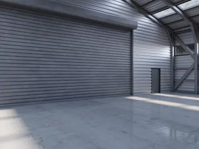 Hangar - Warehouse interior 01 Low-poly 3D model