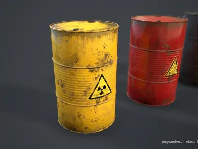 Barrels Pack - Vol 01 - Game Ready Low-poly 3D model