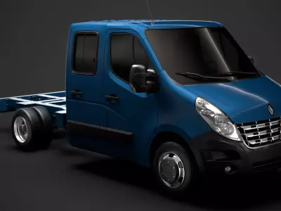 Renault Master CrewCab DW E20 Chassis 2010 3D model