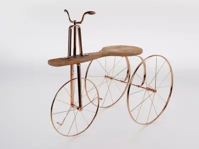 Antique tricycle 3D model