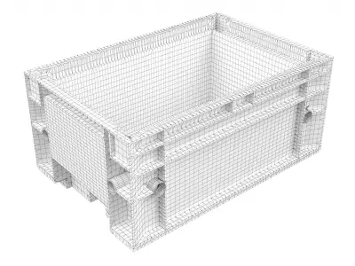 Plastic crate 44 3D model purchase