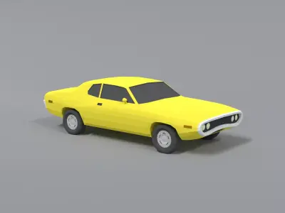 Low Poly Plymouth Satellite Sebring Free 3D model