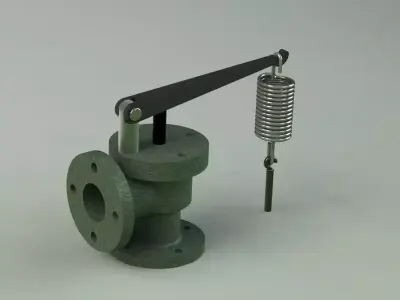 Spring Loaded Relief Valve Free 3D model