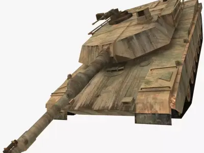M1A2 ABRAMS post apocaliptic 3D model