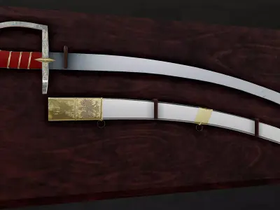 Custom Polish Saber Low-poly 3D model