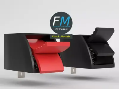 Spring clip speaker terminals 3D model