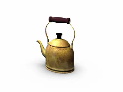 Antique Tea Pot Copper Kettle  3D model