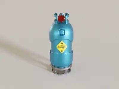Oxygen tank low poly Low-poly 3D model
