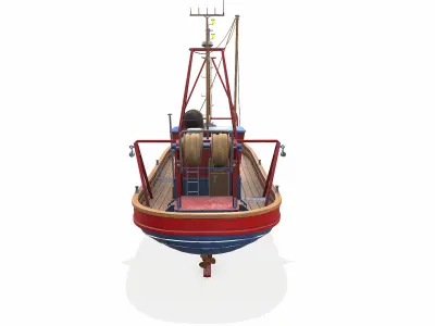 Fishing Boat 06 Low-poly PBR Low-poly 3D model