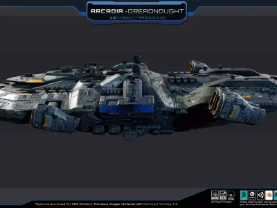 STARSHIPS - Pack03 Low-poly 3D model