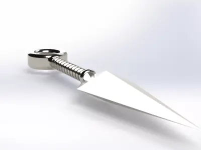 Low Poly Metal Kunai  Ninja Throwing Knife  Game Ready Low-poly 3D model