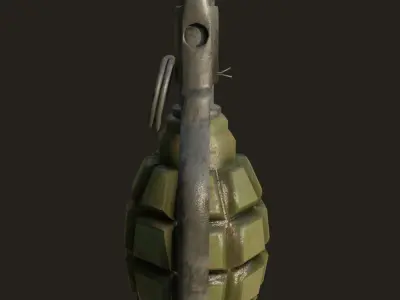 Grenade F1 Low-poly 3D model