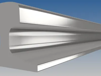 British Standard-EN13674  49E4 rail 3D model