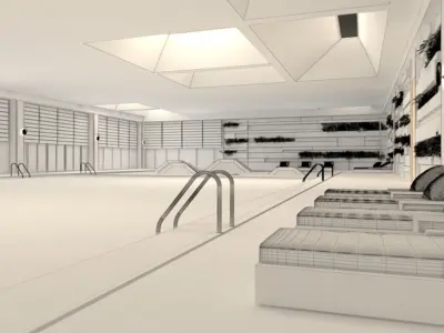 Swimming Pool 3D model 37