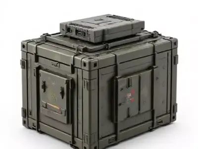 Armored Supply Crate Low-poly 3D model
