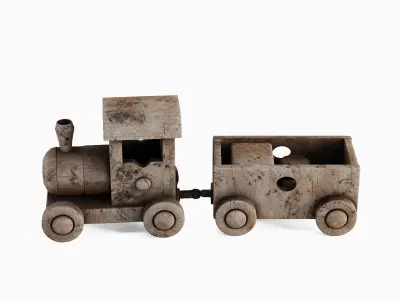 Wooden Toy Train 02 3D model
