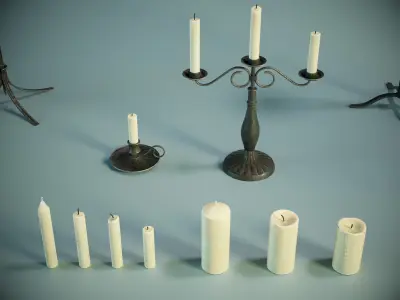 Medieval Light PACK Game Ready PBR Low-poly 3D model