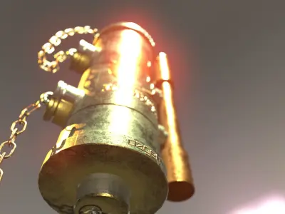 Steampunk and Vintage Style Old 3D Lighter Model 3D model