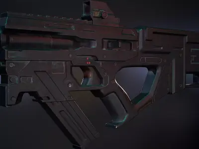 RML-13 assault rifle   Low-poly 3D model