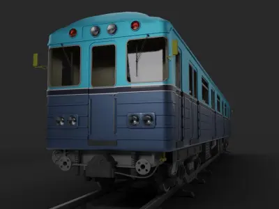 Subway Carriage Low-poly 3D model