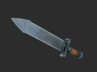 Stylized Lowpoly Fantasy Sword 1 Low-poly 3D model