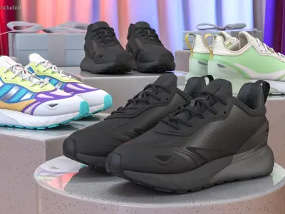 Sneakers Black 3D model