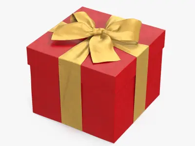 Gift Box Red 3D model