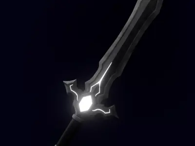 Fantasy Sword - Game 3D Model Low-poly 3D model