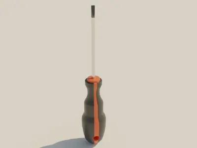 Screwdriver tool Low-poly 3D model