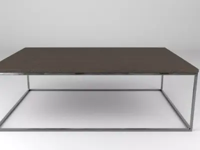 Coffe Table Wood-Steel industrial 3D model