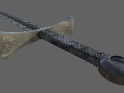 LongSword sword Low-poly 3D model