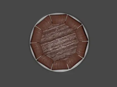 Barrel wooden Free 3D model buy