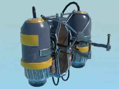 Jetpack v1 Low-poly 3D model