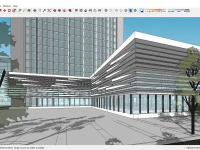 Sketchup Office building H1 3D model