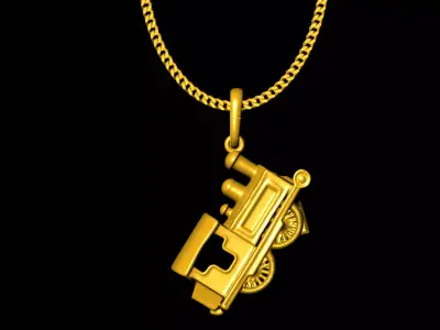 Train pendant charms - one inch pendant 3D print model