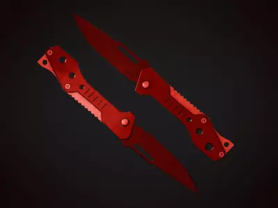 Knife 4 B Low-poly 3D model